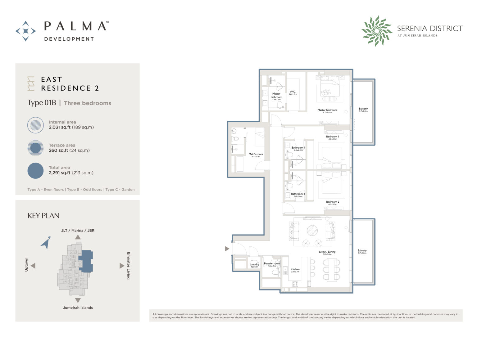 East Residence T2 - Odd Floor - Type01B